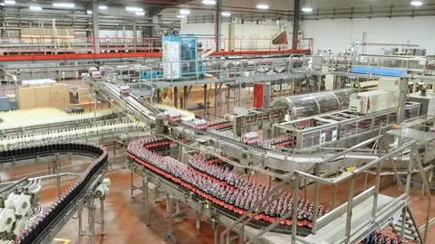 2017 - A Coca Cola bottling plant. Stock Footage