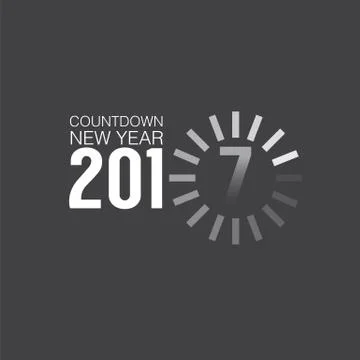 2017 Countdown Loading Vector Illustration Stock Illustration