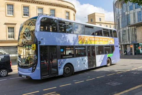 A 2017 Double Decker Bus from the First Bus Company. Foto stock