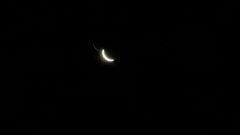 2017 Eclipse Going into Totality Stock Footage 79338279