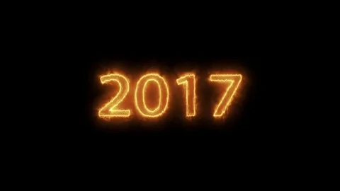 2017 Fire Text Stock Footage 70301202
