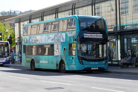 A 2017 First Bus, BristolBath Direct, Aquae Double Decker Bus. Stock Photos