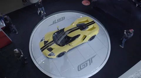 2017 Ford GT Supercar. Toronto International Auto Show. Stock-Footage 60845265