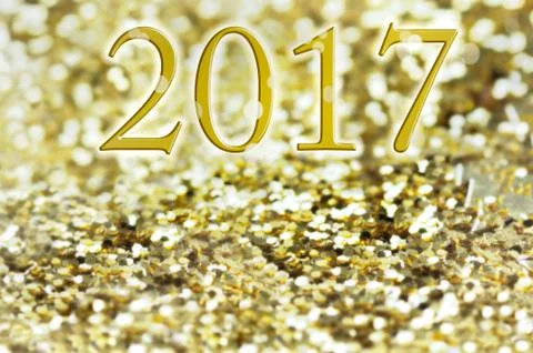 2017 glitters  background Stock Photos