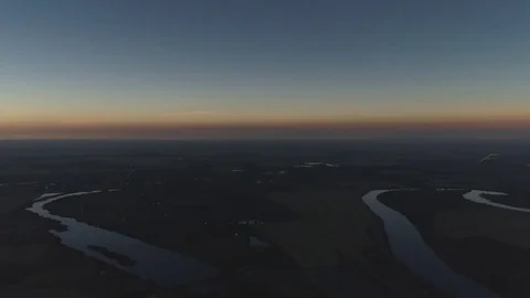 2017 Great American Eclipse Drone totality shadow moving across ground Stock Footage 80011004