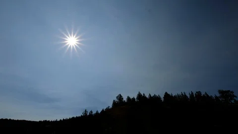 2017 Great American Eclipse - Hyperlapse - Mitchell, Oregon Stock Footage 92856436