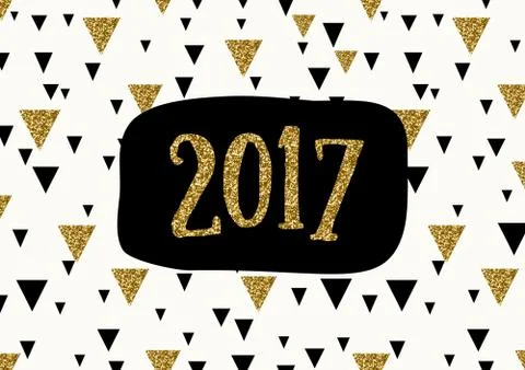 2017 Greeting Card Template Stock Illustration