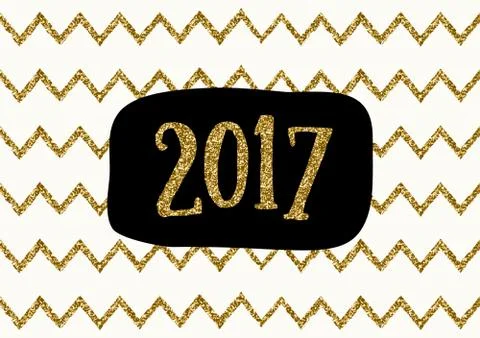 2017 Greeting Card Template Stock Illustration