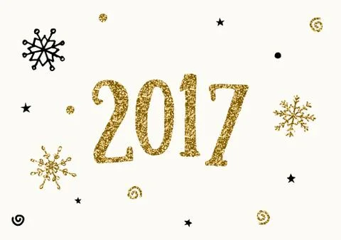 2017 Greeting Card Template Illustrazione stock