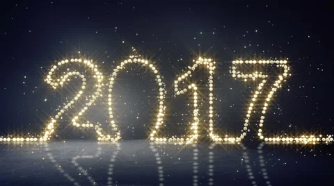 2017 greeting christmas lights loopable Stock Footage 66966445