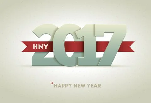 2017 Happy New Year Stock Illustration
