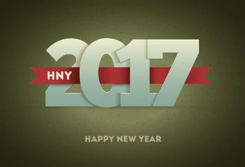 2017 Happy New Year Stock Illustration
