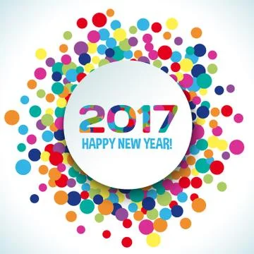 2017 Happy new year vector background Stock Illustration