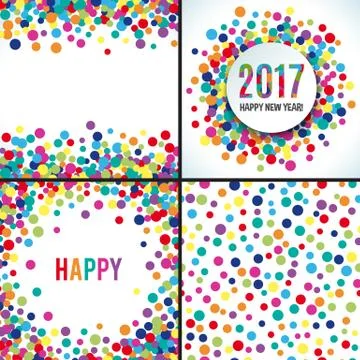 2017 Happy new year vector background Stock Illustration