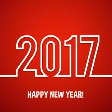 2017 Happy new year vector background Stock Illustration