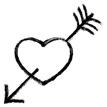 2017 heart arrow work two end Stock-Illustration