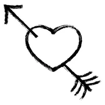 2017 heart arrow work two end Stock-Illustration