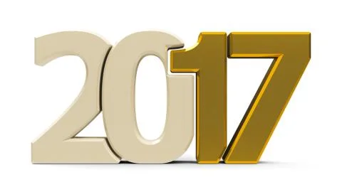 2017 icon compact gold Stock Illustration