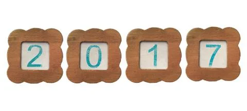 2017 in little frames Stock Photos
