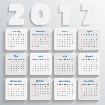 2017 Modern calendar template .Vector/illustration. Stock Illustration