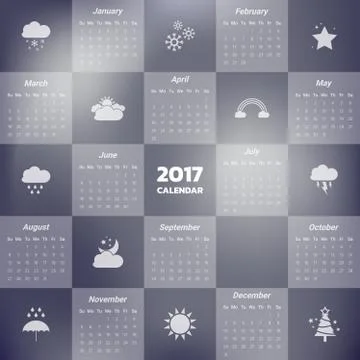 2017 Modern calendar template .Vector/illustration. Stock Illustration