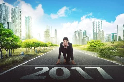 2017 New Year Challenge Concept Stock Photos
