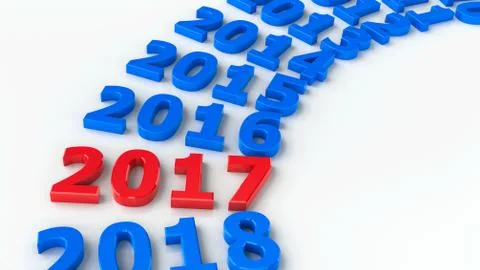 2017 past circle #2 Stock Illustration