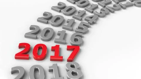 2017 past circle Illustrazione stock