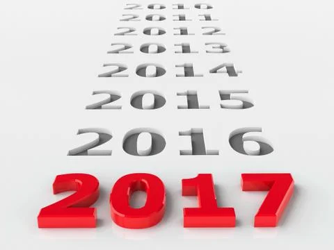 2017 past Stock Illustration