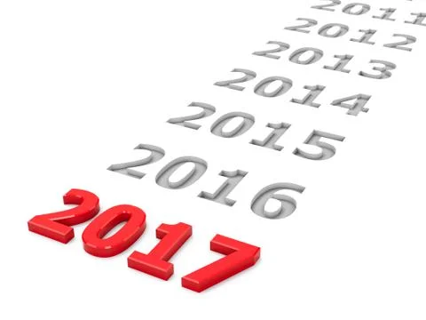 2017 past Stock Illustration