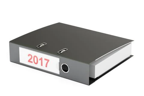2017 ring binder, planning concept. 3D rendering Stock Illustration