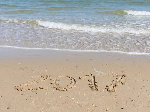 2017 on the sea beach Stock Photos