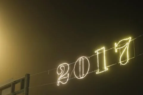 2017 sign Foto stock