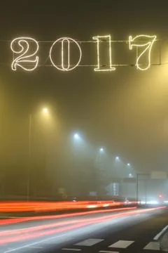 2017 sign Foto stock
