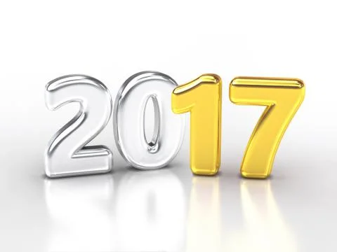 2017 Silver Gold Stockillustratie