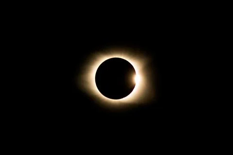 2017 solar eclipse at full corona, Anderson, South Carolina, USA Stock Photos