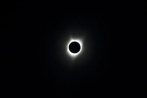 2017 solar eclipse at totality, Oregon, USA. Stock Photos