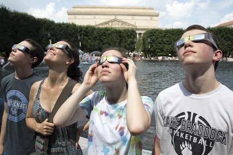 2017 Solar Eclipse, Washington, USA - 21 Aug 2017 Stock Photos
