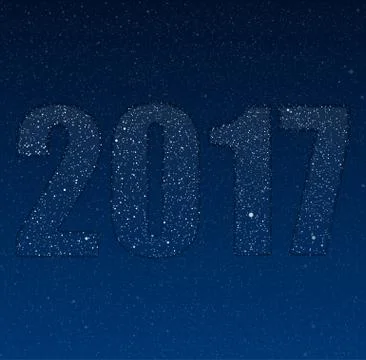 2017 in the style of the sky. Eps 10. Stock Illustration