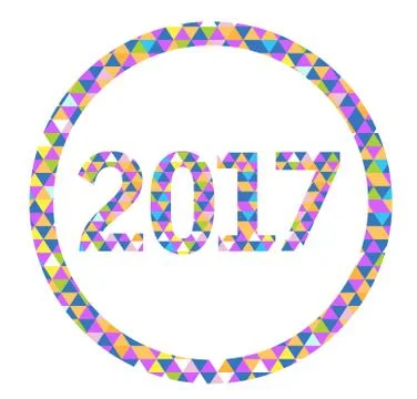 2017 triangle shape sign pattern background Illustrazione stock