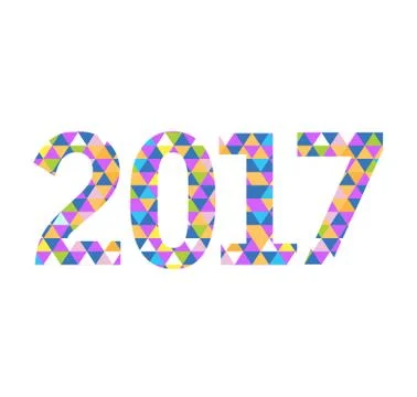 2017 triangle shape sign pattern background Illustrazione stock