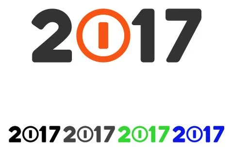 2017 Turn On Flat Icon Stock Illustration