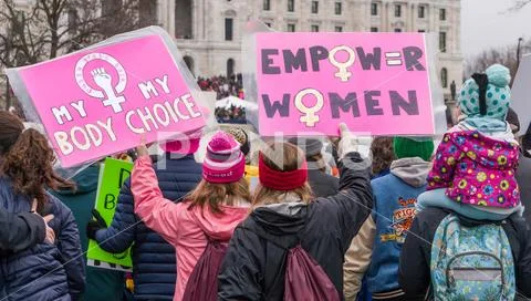 2017 Women's March Minnesota Stock Photos