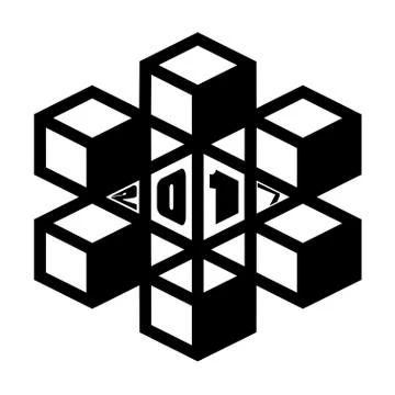 2017 written in a cube composition Stock Illustration