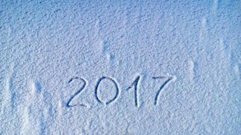 2017 written in snow Stock Illustration