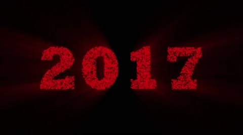 2017 Year animation. 2017 Year with shine Stock Footage 65879487