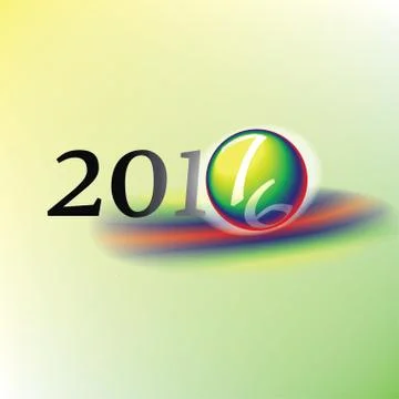 2017 year appears on a sphere Stock Illustration