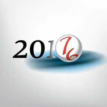 2017 year appears on a sphere 스톡 일러스트