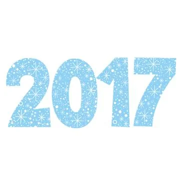 2017 year two thousand seventeen decorative number 스톡 일러스트