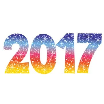 2017 year two thousand seventeen decorative number Stock Illustration